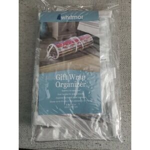 Whitmore Christmas Gift Wrap Organizer 8.74" x 31.04" Zipper Close 5787-4924-WHT